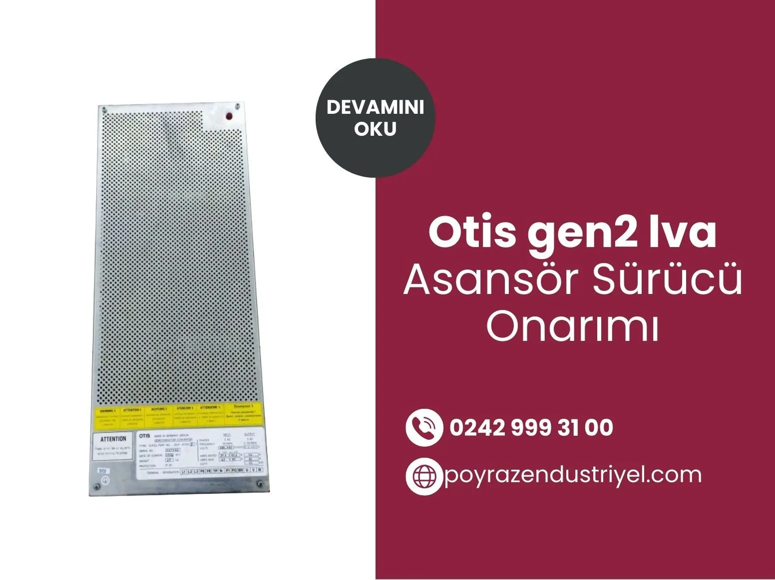 Otis Gen2 Lva Asansör Sürücü Onarımı